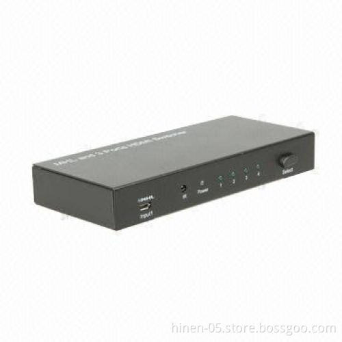 MHL and 3 Ports HDMI Switcher, Supports Highest Video Resolution 1080p